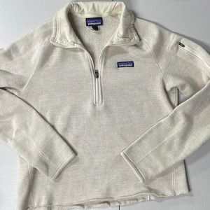 Patagonia women’s better 1/4 zip long sleeve fleece sweater tan